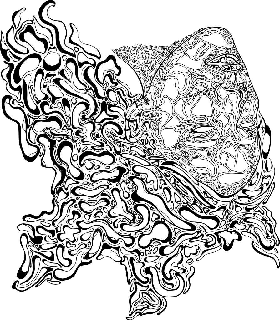 self portrait illustration of Amy maclaren in a graphic style